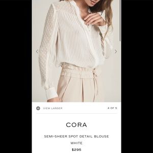 REISS *NWT* CORA Semi-Sheer Spot Detail Blouse